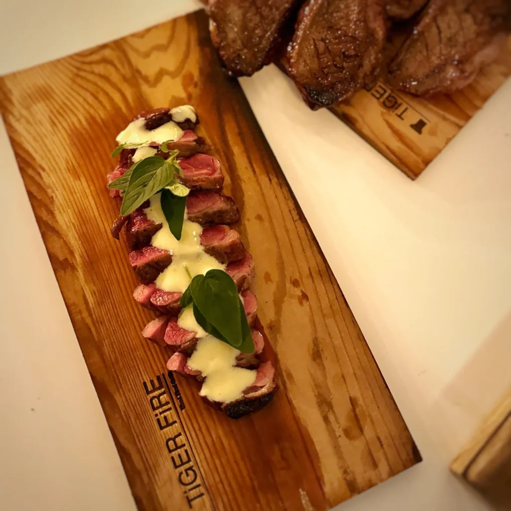 Steak gemaakt op een plancha bbq in Nederland.